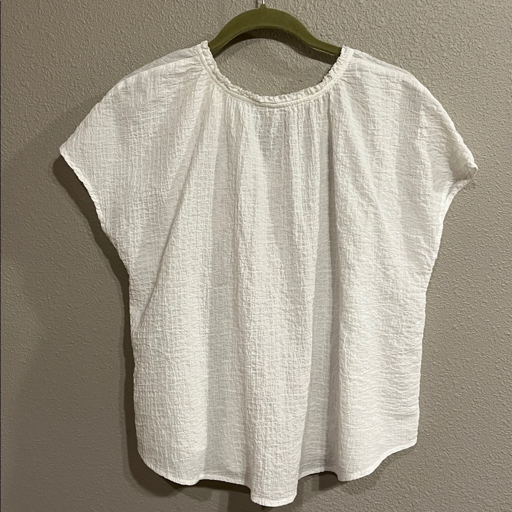 J Jill cotton top size m petite with embroidery - Picture 2 of 8